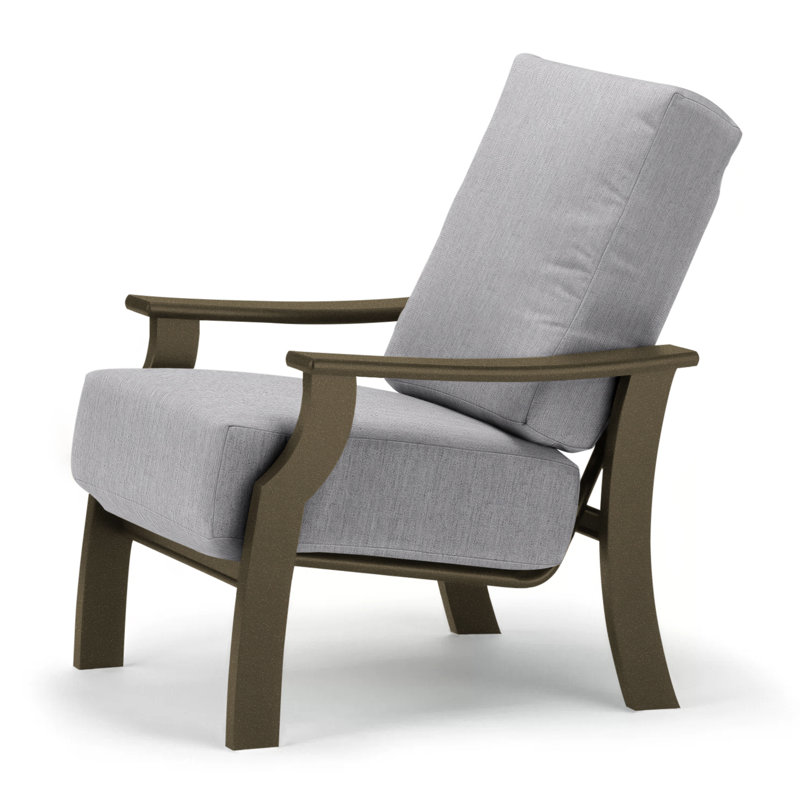 St. Catherine Outdoor Lounge Chair, Textured Beachwood, Canvas Granite Sunbrella® Canvas