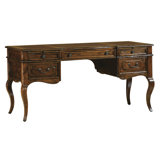 62" Wide Rue De Bac Desk, Cognac Finish