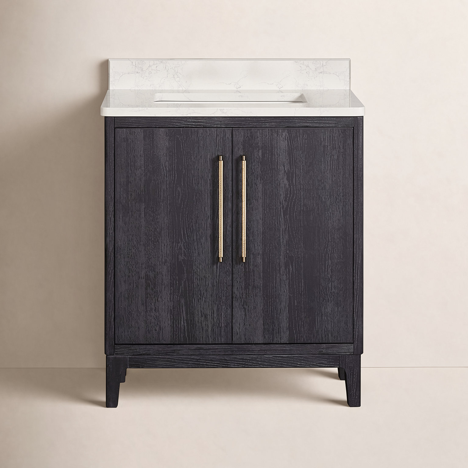 Langosta 30" Single Bathroom Vanity, Fir Wood Black