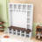 Minimalist Wood Hall Tree with Adjustable Shelves, Hooks, Shoe Storage and Bench for Entryway-1979765889