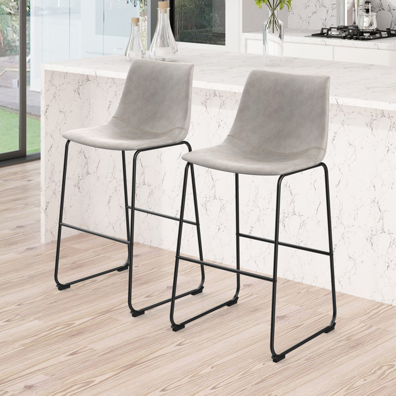 Daves 27.55" Bar & Counter Stool, Gray