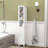 66.92" Tall Bathroom Storage Cabinet with Adjustable Shelves,Slim 1 Doors Freestanding Cabinet with Anti-Tip, Open compartments, for Home, Small Spaces, Bathroom,Kitchen, Living Room