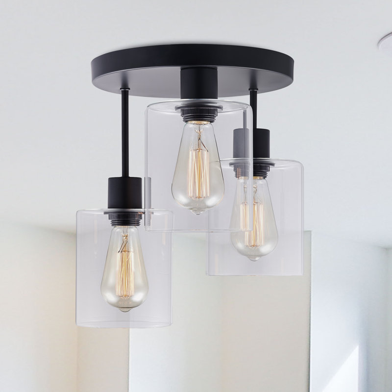Braefell Glass Semi Flush Mount