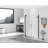 58.5" W x 72" H Pivot Frameless Shower Door-85752681
