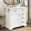 Meuble-lavabo simple 36 po avec lavabo en céramique 36 po, 2 tiroirs basculants, portes à fermeture en douceur, conception autoportante-1136485325