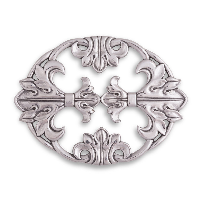 Arthur Court Designs Oval Aluminum Fleur-De-Lis Trivet