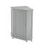 Armoire de rangement d'angle grise avec tablette réglable-436941139