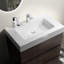 Meuble-lavabo de salle de bain 30 po - noyer, rangement spacieux, lavabo blanc, système de tiroir noyer, apparence élégante, rangement maximal, fonctionnement silencieux-270836603