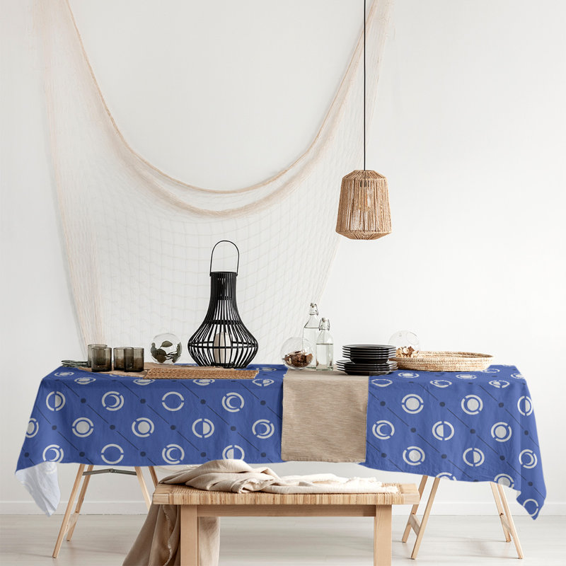 Nappe des phases de lune classiques, Bleu/noir