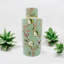 Milania Hand-Finished Porcelain Ginger Jar – Green Ceramic with Gold Rim, Tree & Bird Motif, Elegant Freestanding Décor