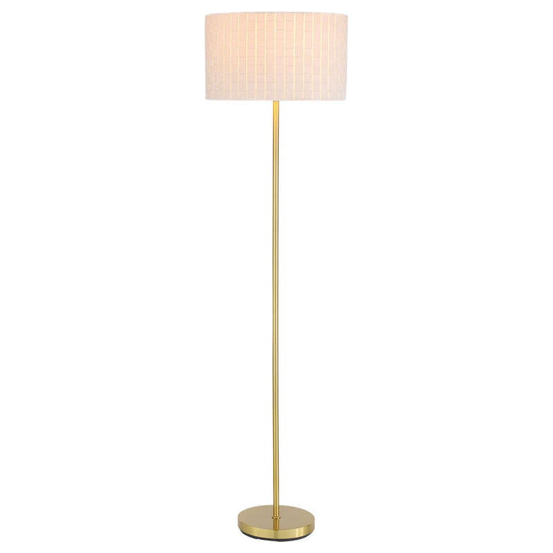 Lampe sur pied à abat-jour cylindrique Rolene