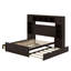 Lit en bois avec armoire tout-en-un, tablette et prises, lit gigogne-1815902694