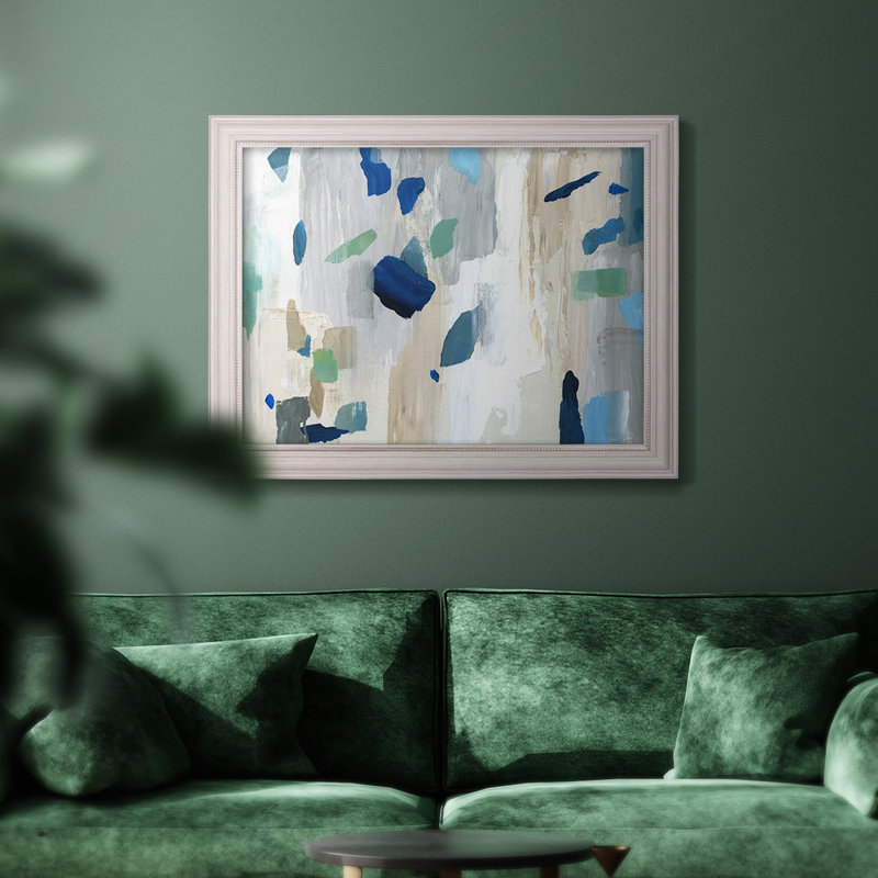 Dyesha Seaglass Beach, peinture sur toile encadrée, H 29 po x l 41 po x P 2,5 po