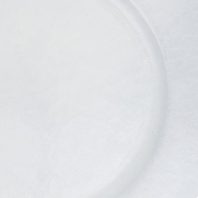 Assiette de présentation en fausse perle Soft Glow (ensemble de 4), Blanc