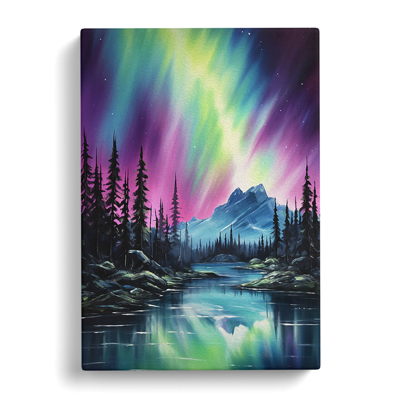 Northern Lights Art Informel Art No.2 - Wrapped Canvas, 76cm H x 50cm W x 3cm D