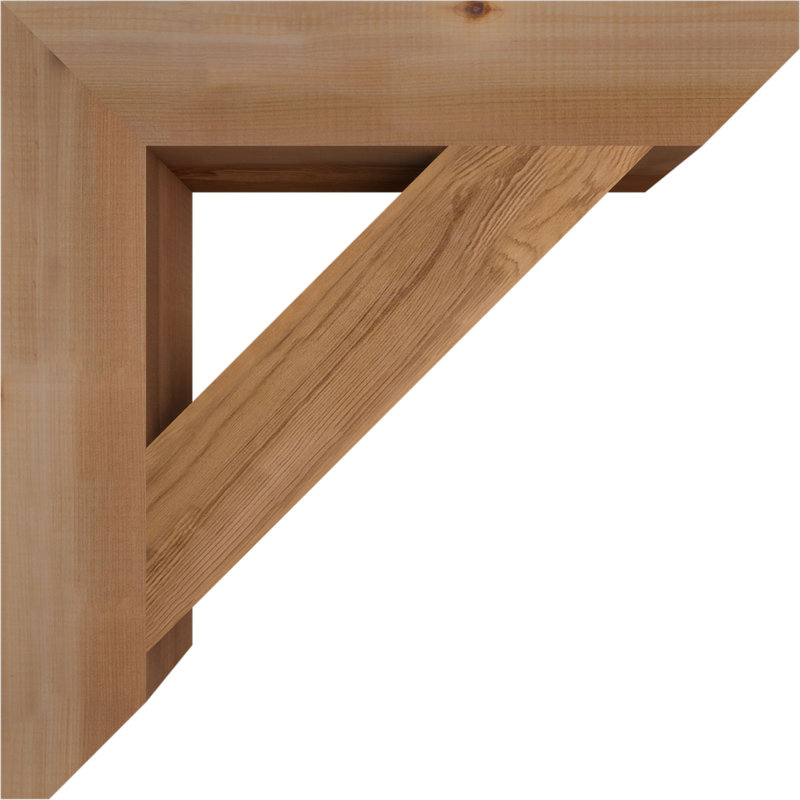 Support traditionnel en bois rustique à lattes, Cèdre rouge, H 22 po x l 3,5 po x P 22 po