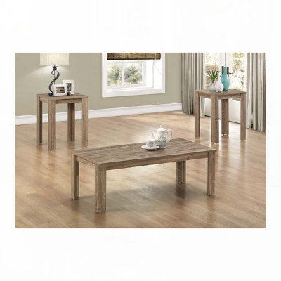 Ensemble de tables basses en bois avec pieds en bois