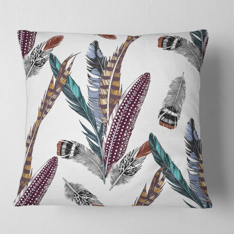 Housse de coussin carré en V coloré, 18" x 18"