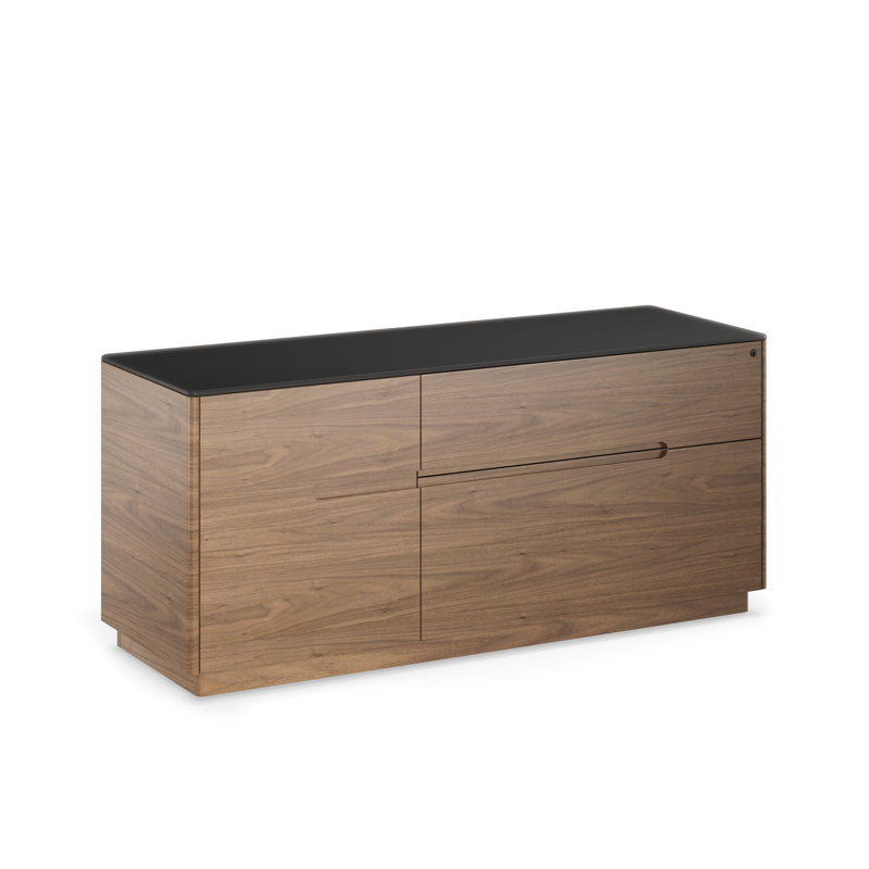 Luma 2 - Drawer File Cabinet, Walnut/Black