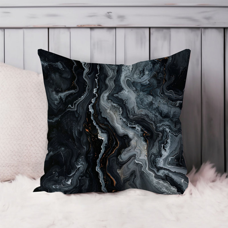 Abstract Marble Geode VI Modern Throw Pillow Cover, 20x20