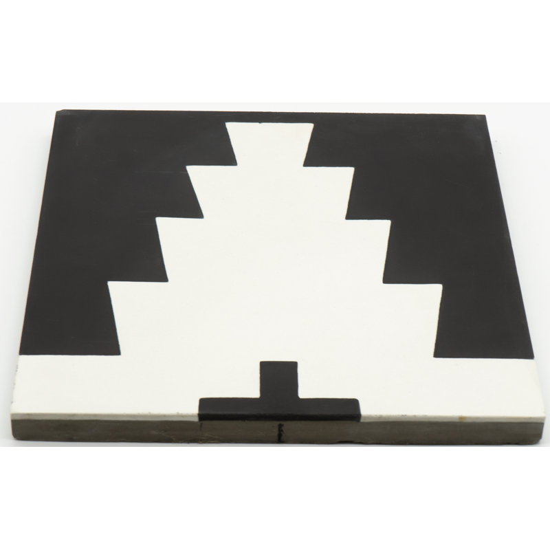 Midar 8" x 8" Wall & Floor Tile, Black/White