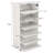 Functional Mirror Shoe Cabinet with Six Flip Drawers, Shoe Rack Organizer for Ample Storage, Four Metal Legs and Hand-Touch Flip-Out Door