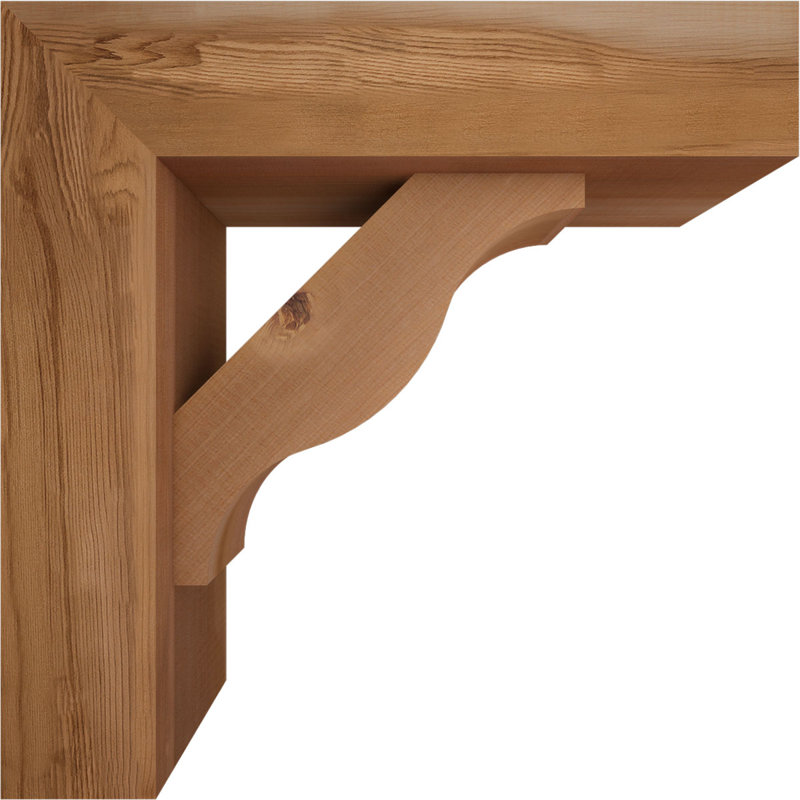 Support Funston Block avec support décalé, 18 po x 18 po, Cèdre rouge occidental de l 5 1/2 po (lisse)