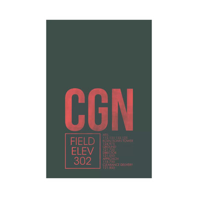 CGN Air Traffic Control, Cologne, Germany by 08 Left - Wrapped Canvas Gallery-Wrapped Canvas Giclée