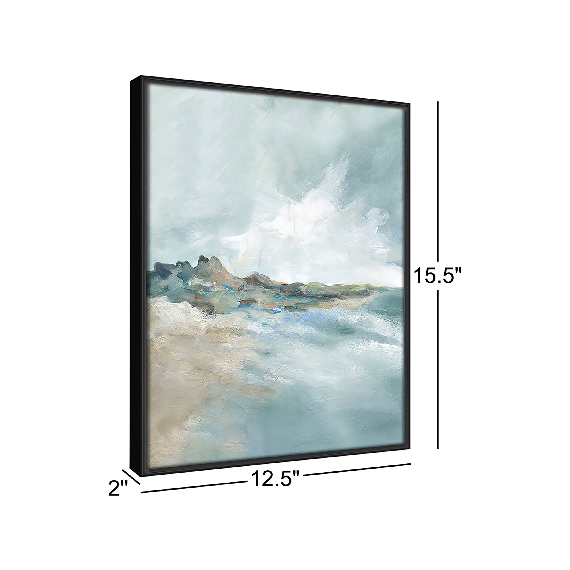 Sandpoint Print by Carol Robinson, 15.5" H x 12.5" W, Espresso