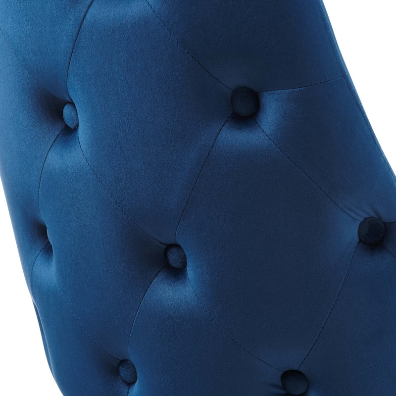 Adorn Button-Tufted Velvet Dining Chair, Navy