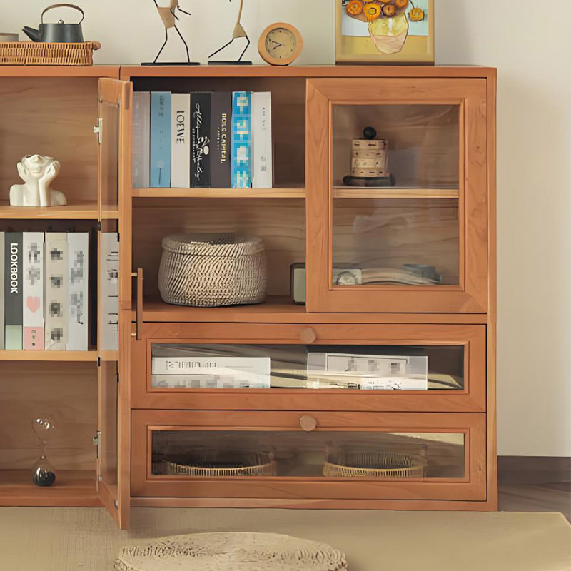 Bibliothèque moderne simple en bois massif