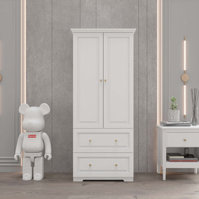 Armoire-penderie à 2 portes avec tiroirs H 78,74 po