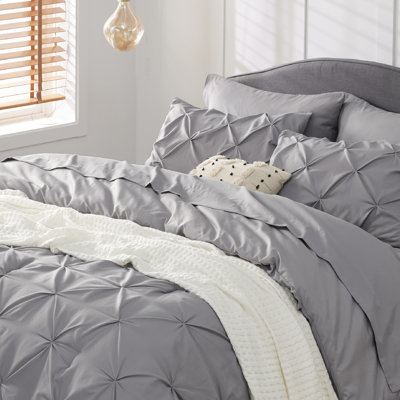 Bedsure Pintuck Pinch Pleat Bed-in-a-Bag (Set of 5 or 7)