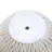 White and Gold V-Pattern Polyresin Round Planter-785041935