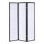 Paravent à 3 panneaux, structure en bois d'hévéa noir, panneaux en papier blanc, hauteur de 69,43 po, profondeur de 52 po pour la décoration, structure pliante, en hauteur, configuration en profondeur