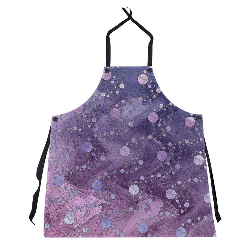 Tablier d’étoiles à la planète, Bleu / dégradé rose