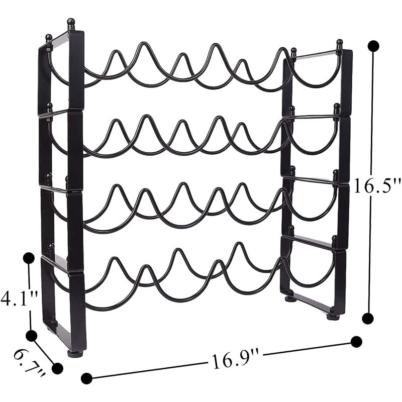 Caely Wine Bottle Rack Black