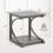 C-shaped 24 Inch 2 Tier Square End Table Sofa Side Table