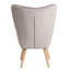Fauteuil d'appoint en tissu de lin avec pieds en bois Patchwork-102404314