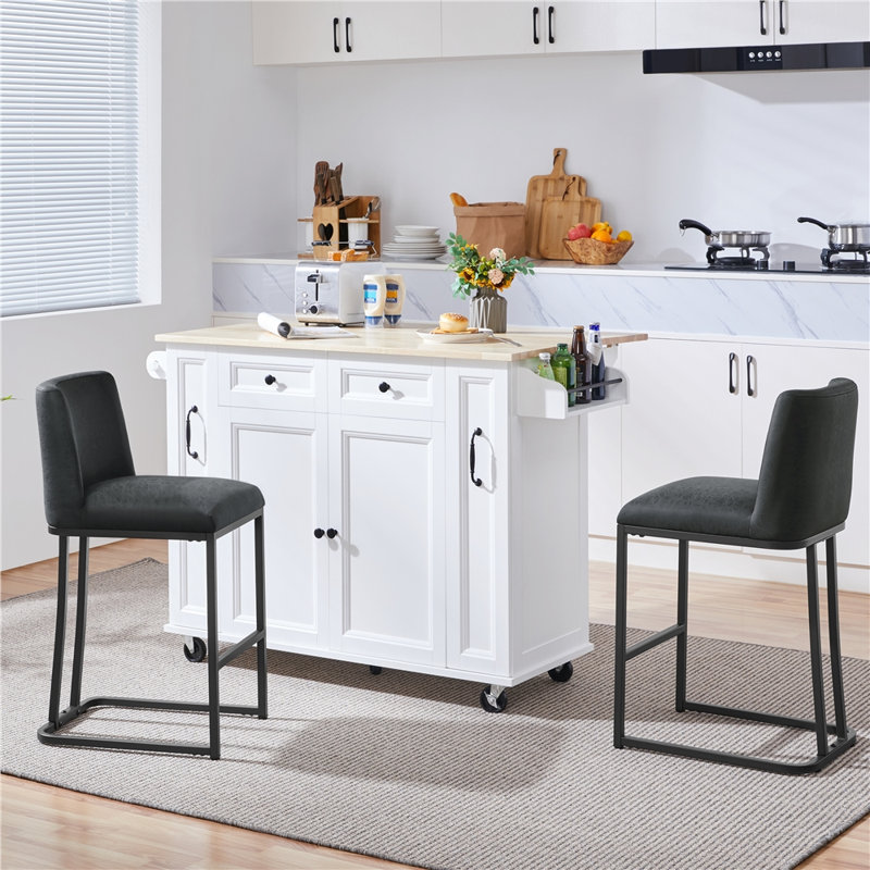 Bocicault Counter Height 24.5? Bar Stools, Black