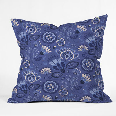 Pimlada Phuapradit and Floral Throw Pillow