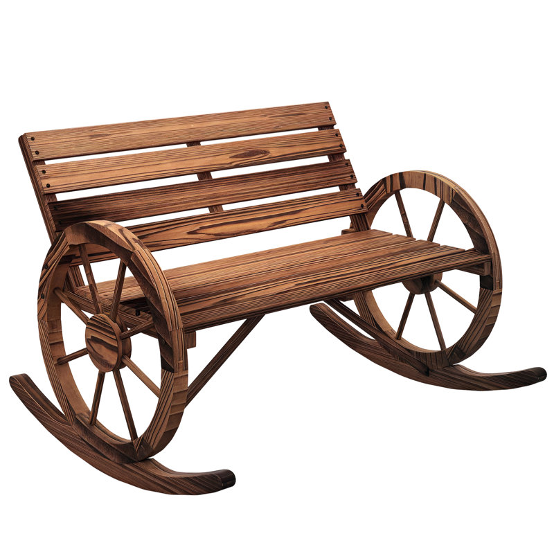 Causeuse d'extérieur en bois à bascule