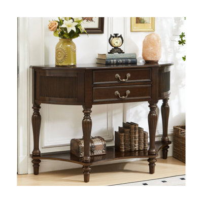 Solid Wood Top Console Table