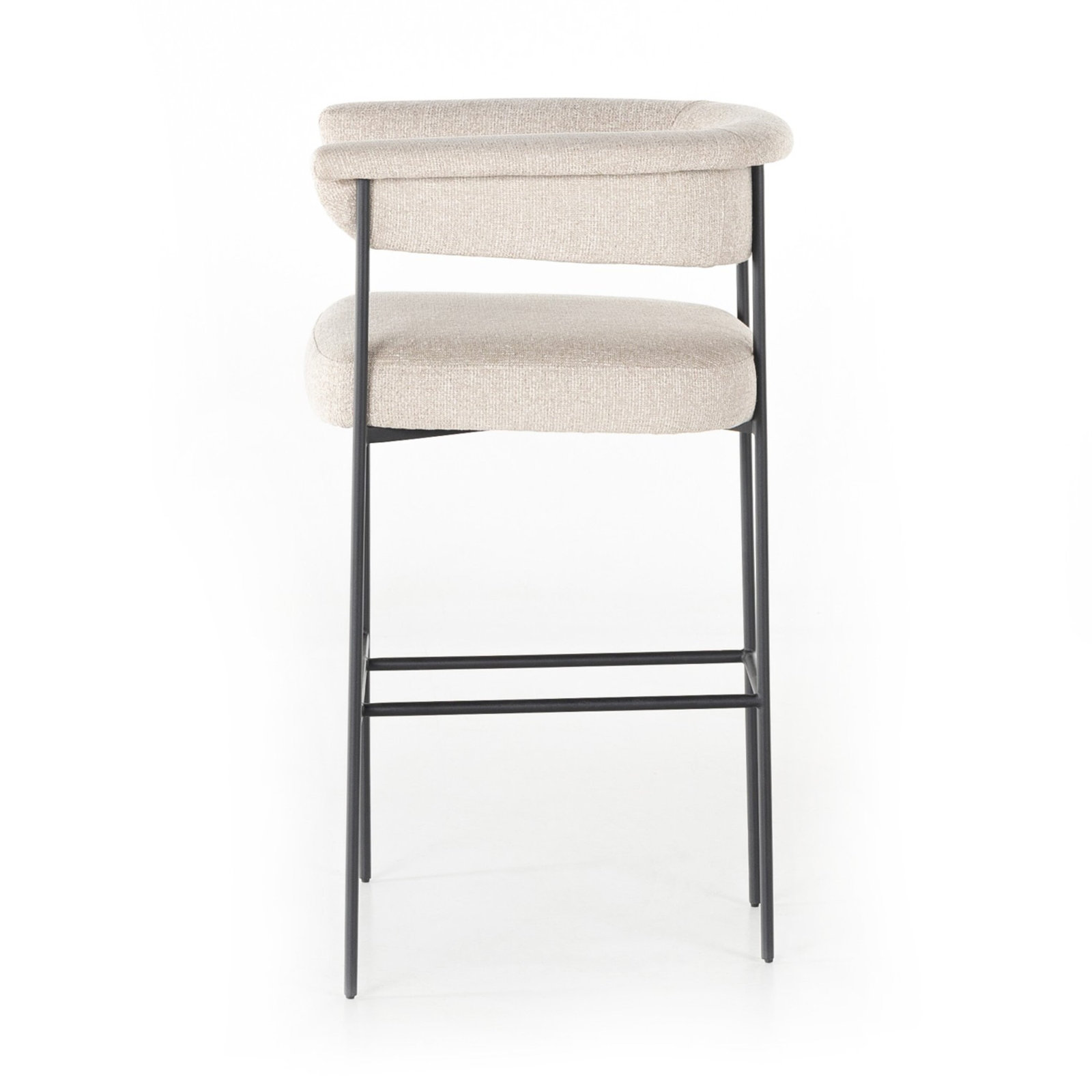 Lyssa Bar Stool, Light Camel Polyester, Solid, Bar Stool (30.5" Seat Height)