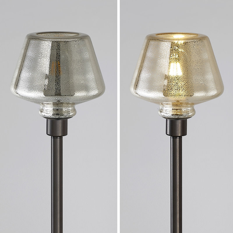 Ericdaniel 71'' Torchiere Floor Lamp, Mercury, Dark Bronze
