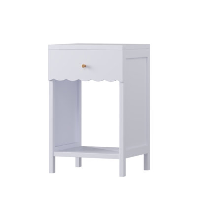 Modern Nightstand with Drawer and Shelf