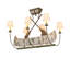 35" Long Canoe 4 Light Chandelier