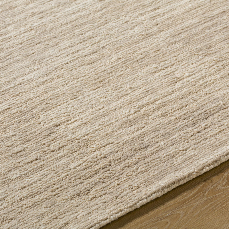 Ventura Hand Knotted Wool Abstract Area Rug in Beige, Rectangle 8' x 10'