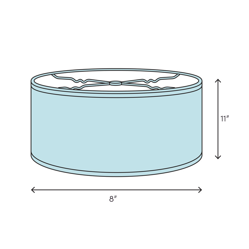 11'' H Synthetic Fabric Drum Lamp Shade