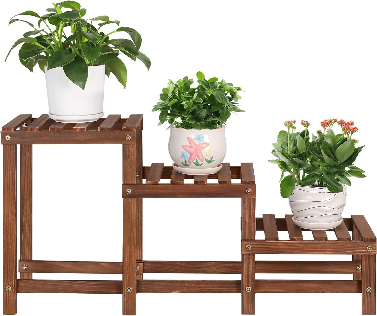 Arlmont & Co. Wood Plant Stands For Indoor Plants Multiple | Wayfair